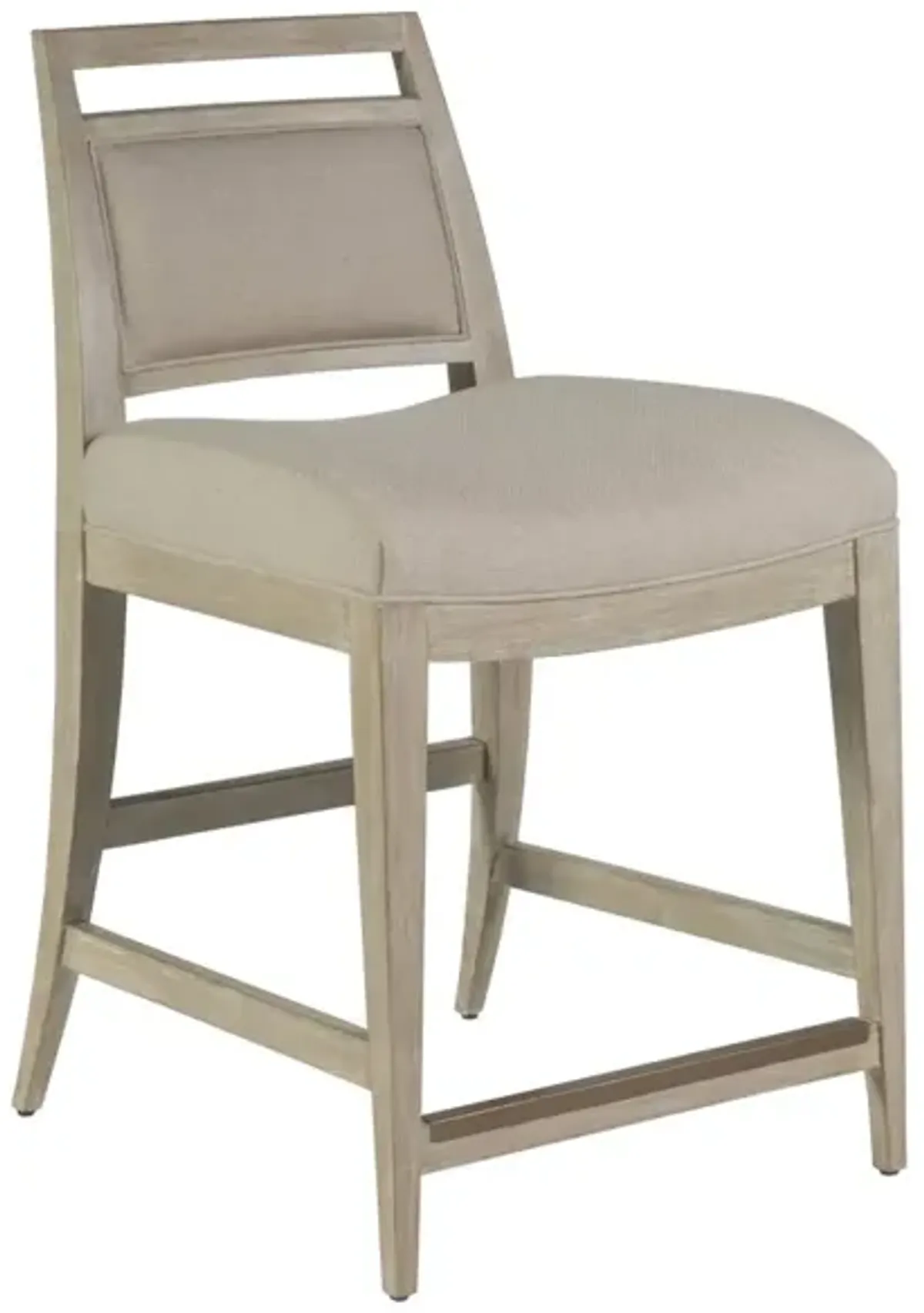 Artistica Home by Lexington Cohesion Program Nico 24.5 Inch Upholstered Wood Counter Stool White Washed/Beige