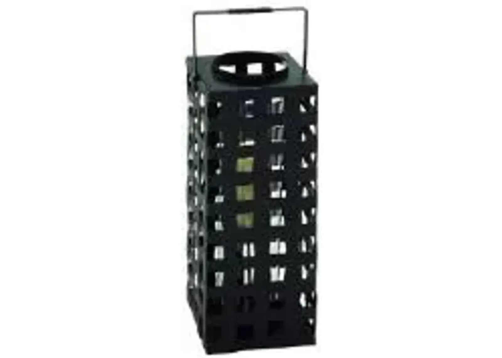 UMA Home Decor Black Metal Industrial Candle Holder Lantern 26"X8"X8"