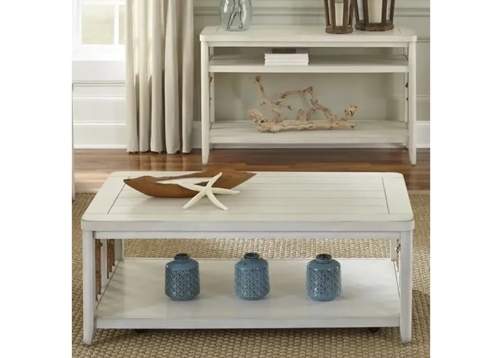 Liberty Furniture Dockside White Sofa Table