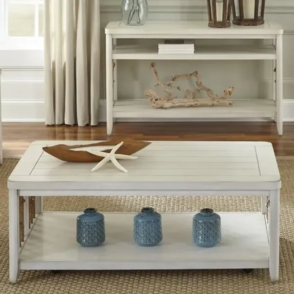 Liberty Furniture Dockside White Sofa Table