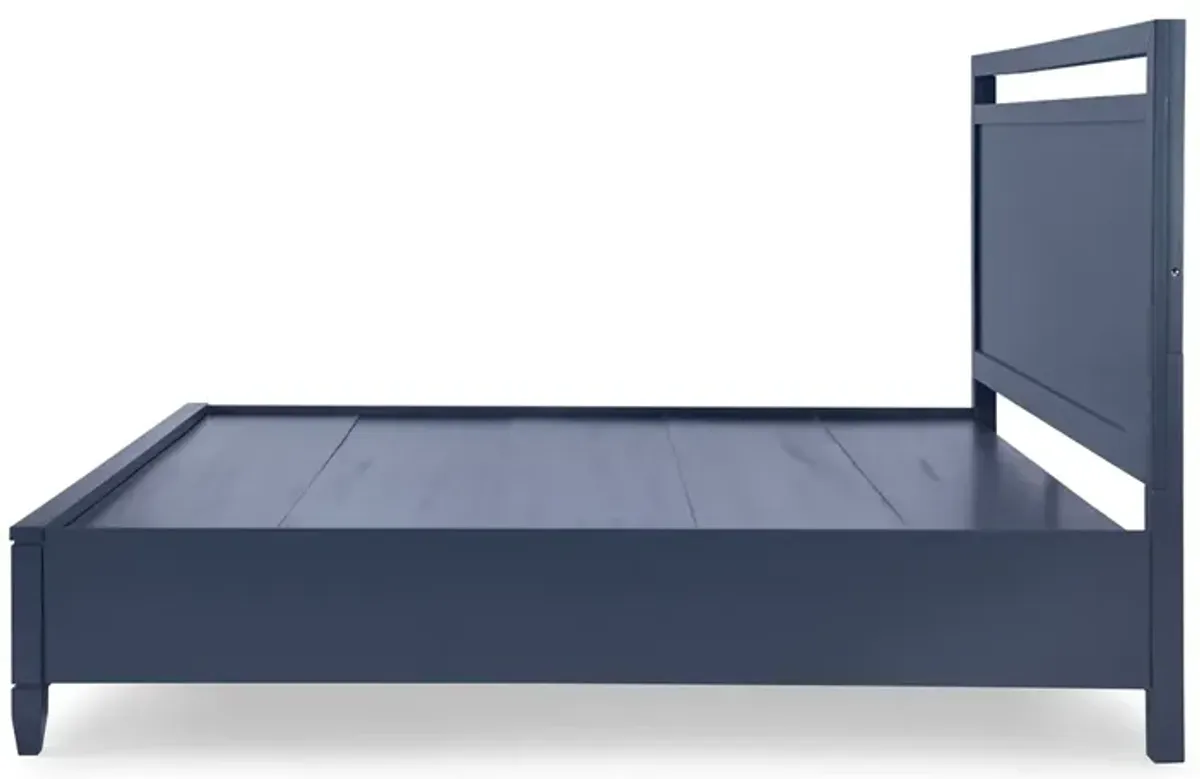 Legacy Classic Complete Panel Bed with Storage King Blue Finish Summerland Inkwell