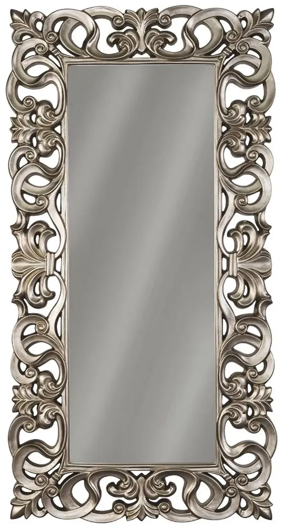 Ashley Lucia Floor Mirror Antique Silver Finish Signature Design