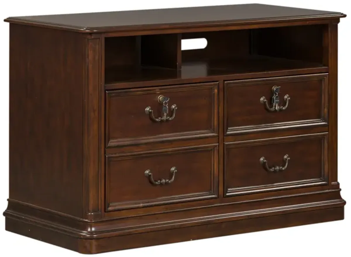 Liberty Furniture Brayton Manor Cognac Jr Executive Media Lateral File