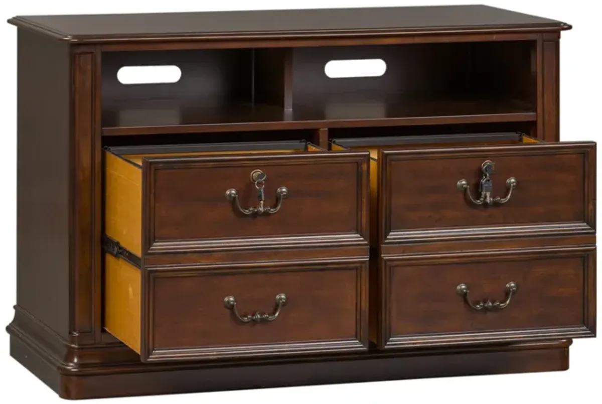 Liberty Furniture Brayton Manor Cognac Jr Executive Media Lateral File