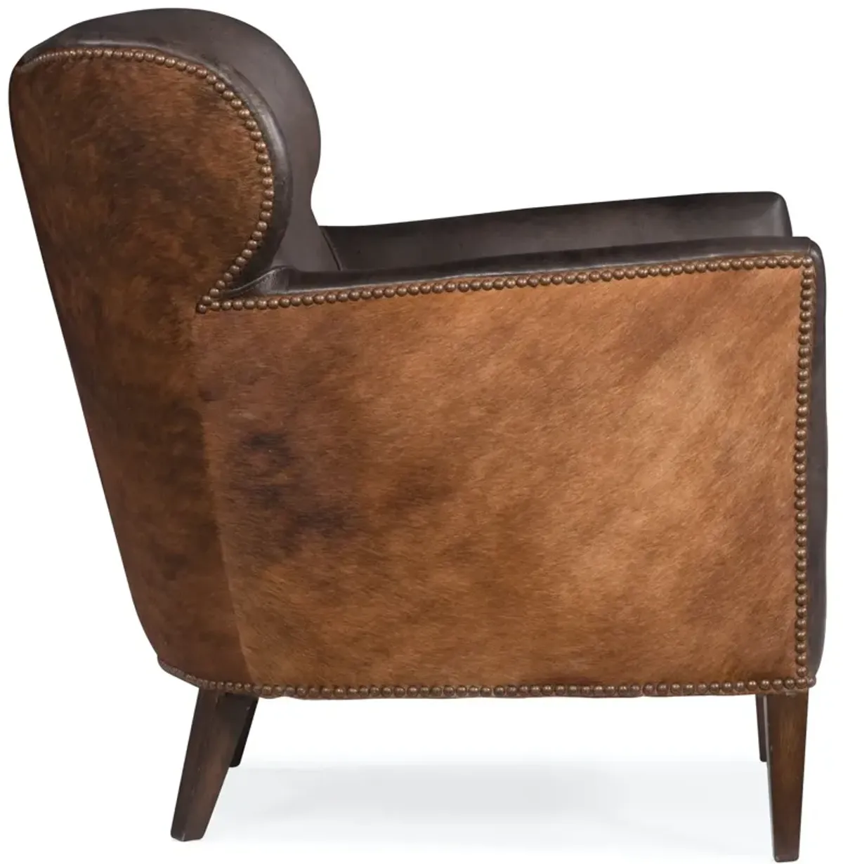 Hooker Furniture Kato Leather Club Chair with Dark Hoh