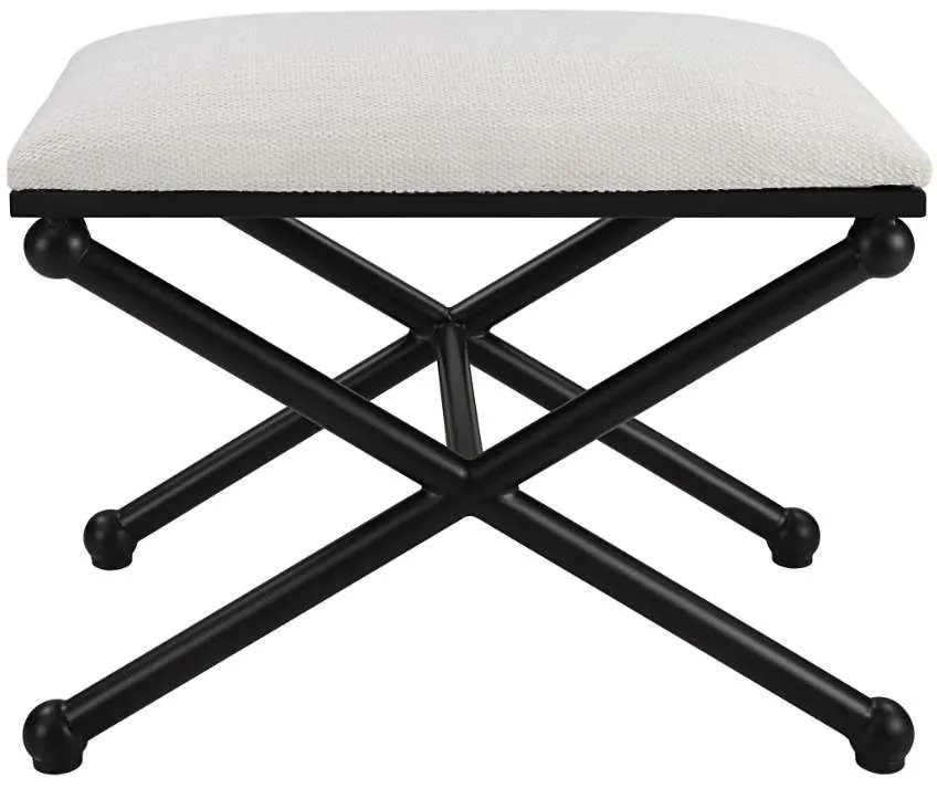 ANDREWS SATIN BLACK/WHITE SMALL BENCH