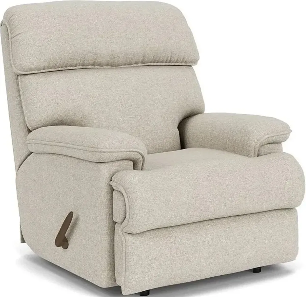 Flexsteel Geneva White Vanilla Rocking Manual Recliner