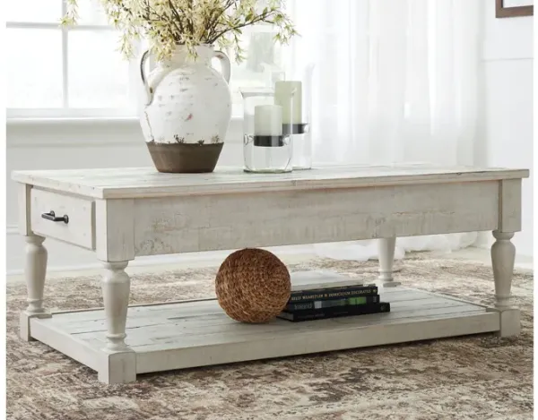 SHAWNALORE COFFEE TABLE WHITEWASH SIGNATURE DESIGN