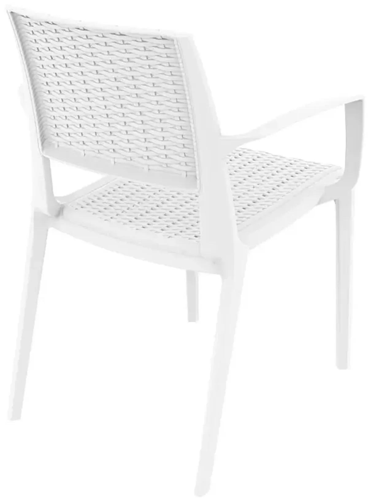 Compamia Capri Resin Dining Arm Chair White