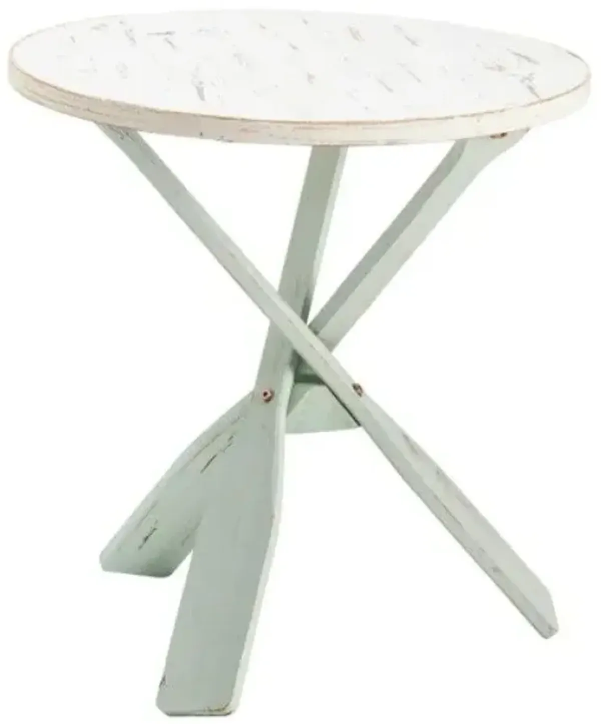 Crestview Chesapeake Two-Tone Paddles Accent Table