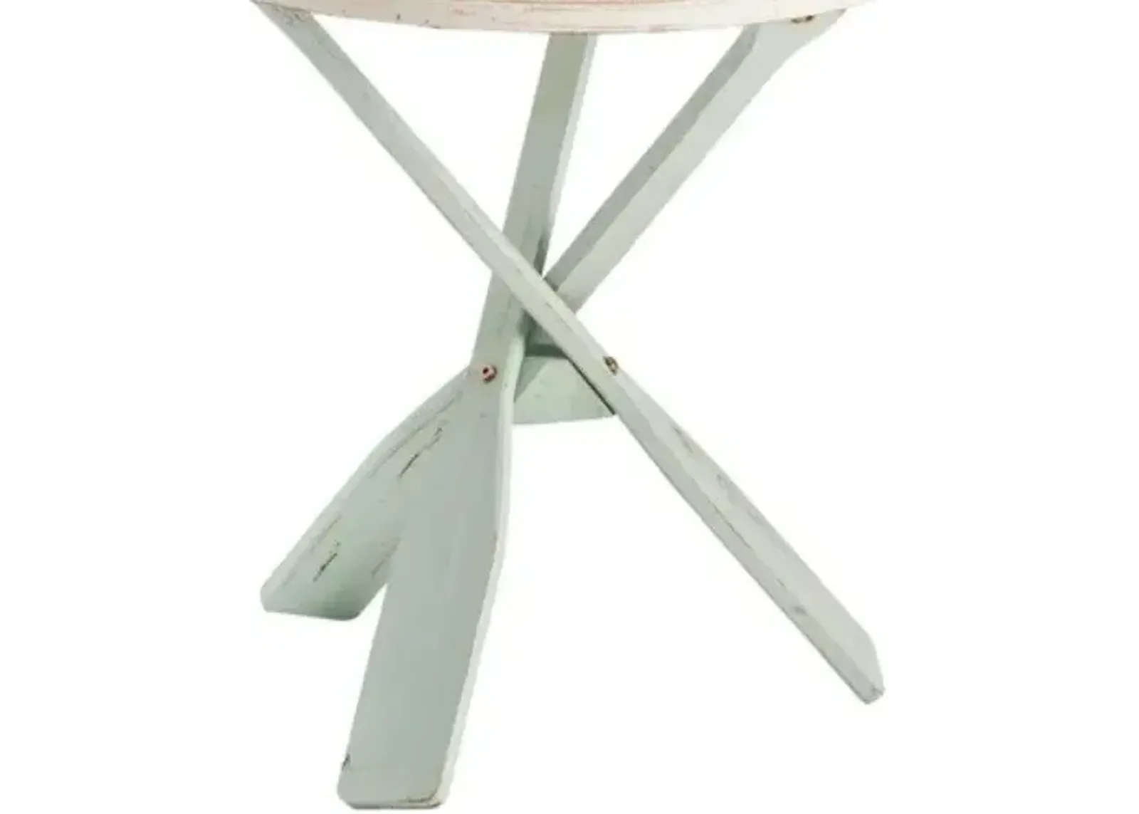 Crestview Chesapeake Two-Tone Paddles Accent Table