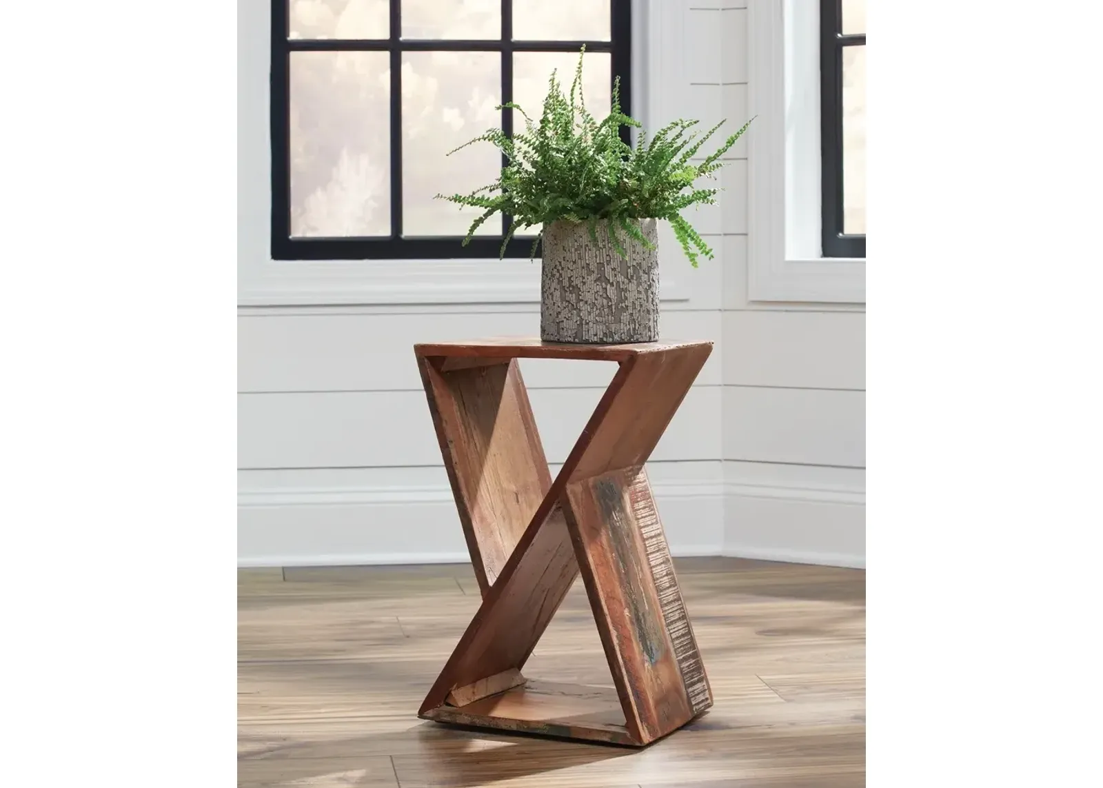 Coaster Lily Solid Reclaimed Wood Accent Side Table Natural