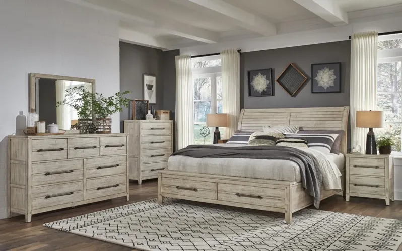 3 PC BEDROOM SET- QUEEN SLEIGH BED