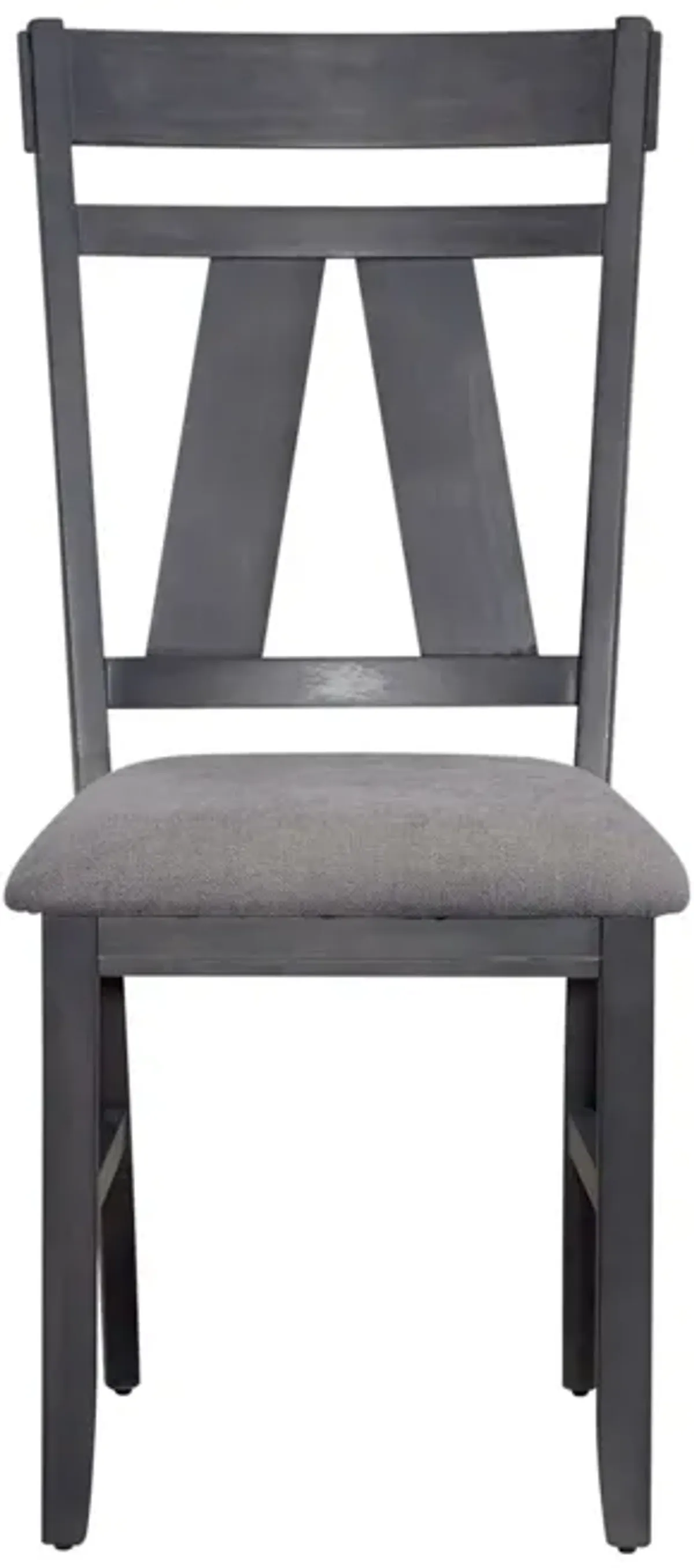 Liberty Furniture Lawson Slate/Weathered Gray Splat Back Side Chair