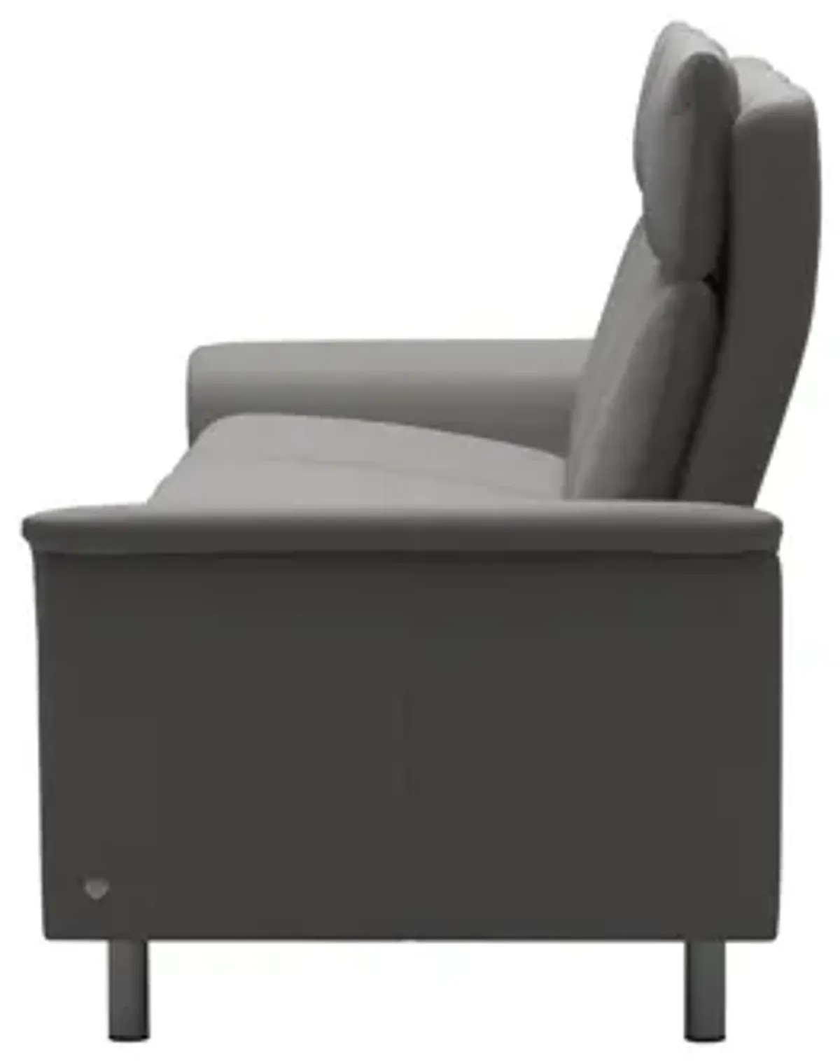 Stressless Aurora 3-Seat High Back Sofa in Paloma Silver Gray Steel