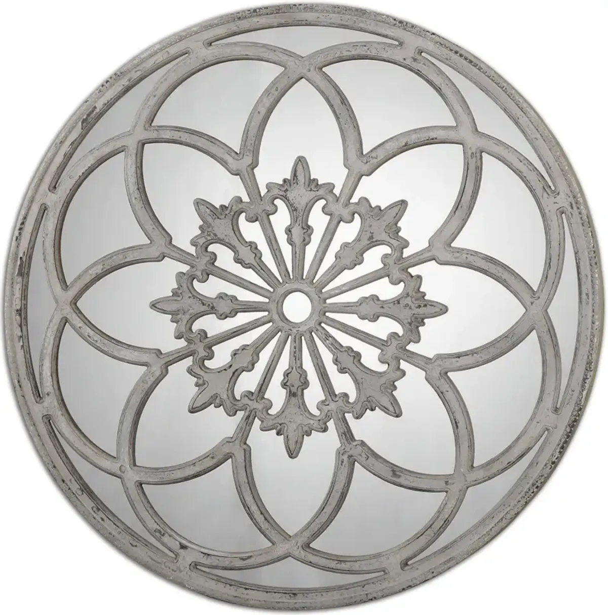 Uttermost Conselyea Aged Ivory Round Mirror