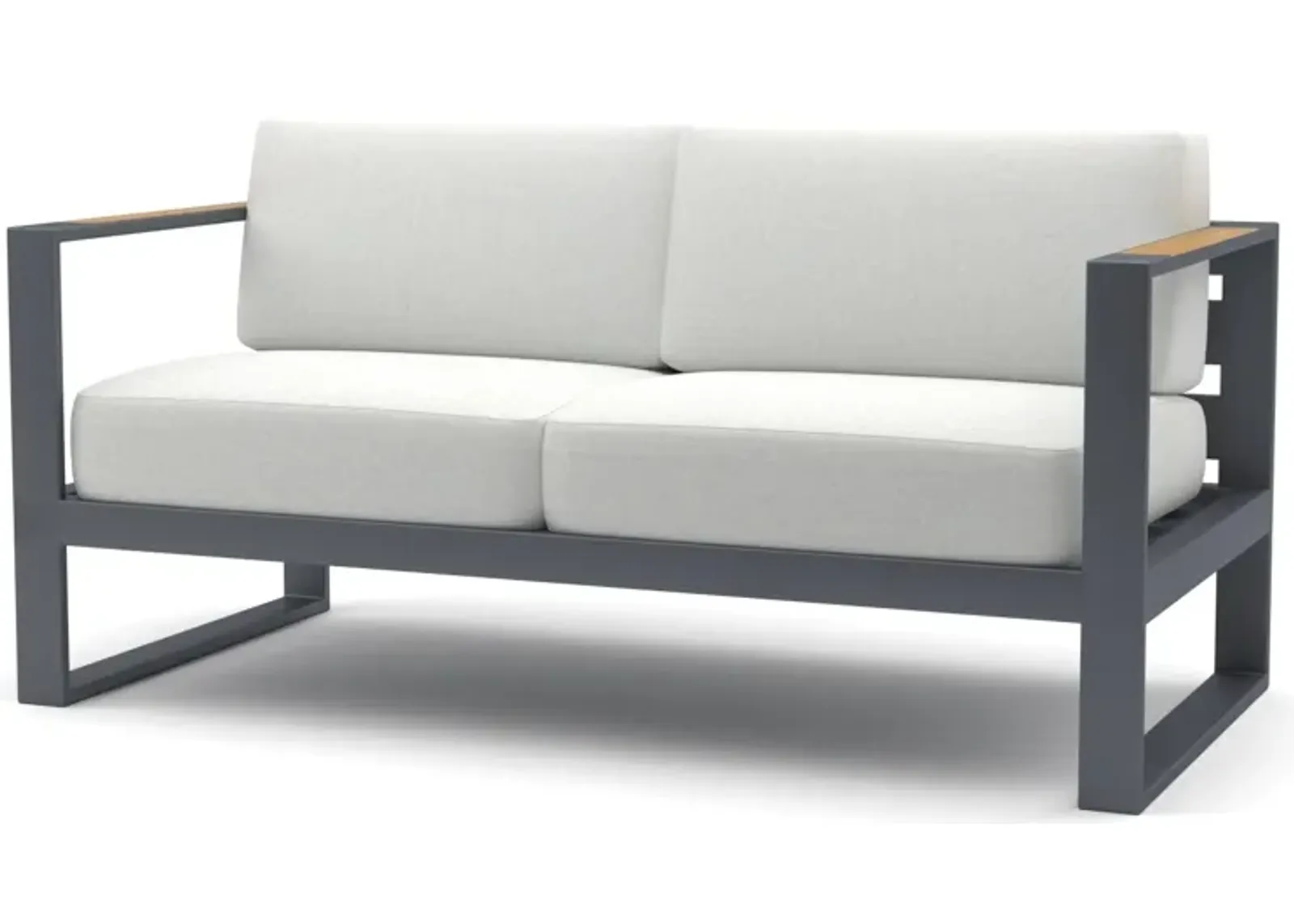 Prestige St.Croix Graphite Loveseat in Swimmer Oyster Fabric