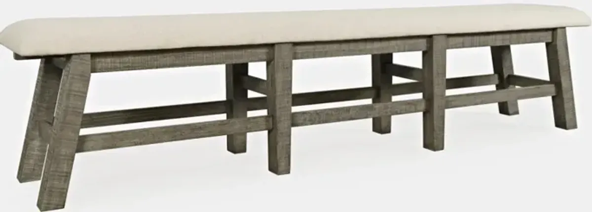 Jofran Telluride 85Inch Dining Bench Driftwood