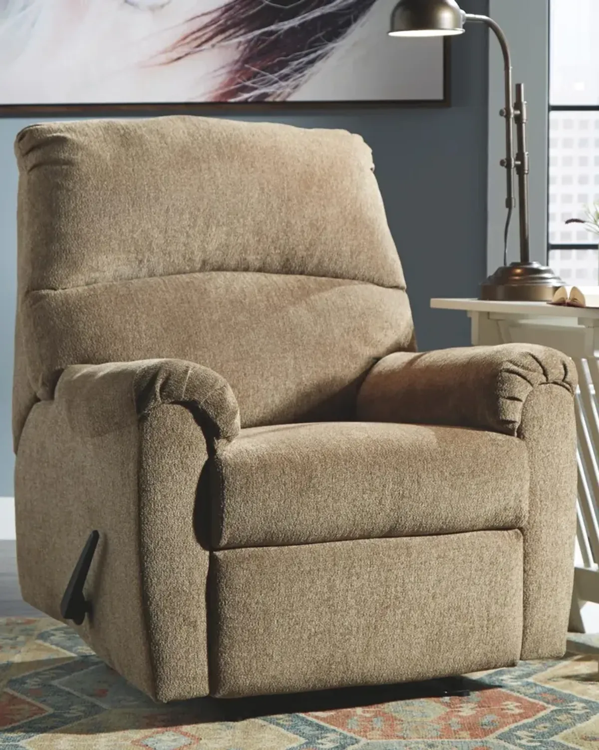 Ashley Nerviano Mocha Zero Wall Recliner