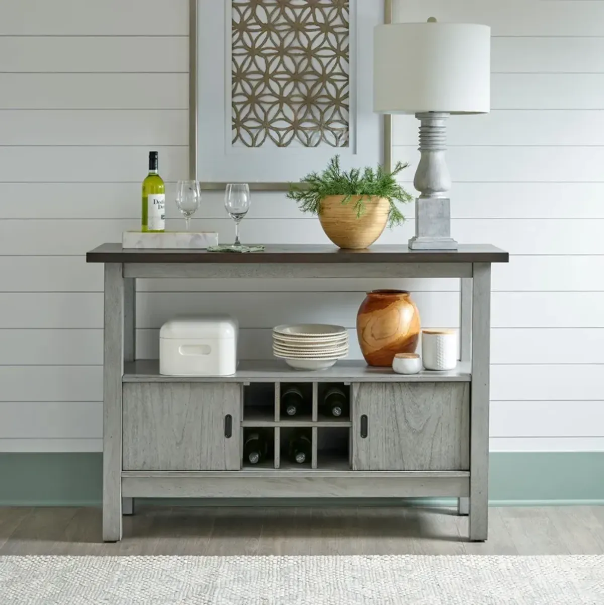 Liberty Furniture Newport Carbon Grey/Smokey Grey Server