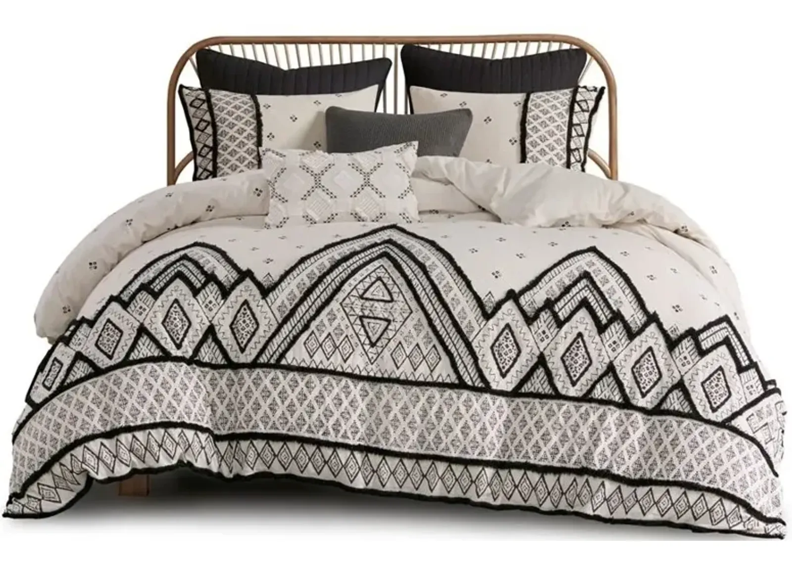 Olliix Ink+Ivy King/California King Natural Marta 3-Piece Cotton & Flax Linen Blend Comforter Set