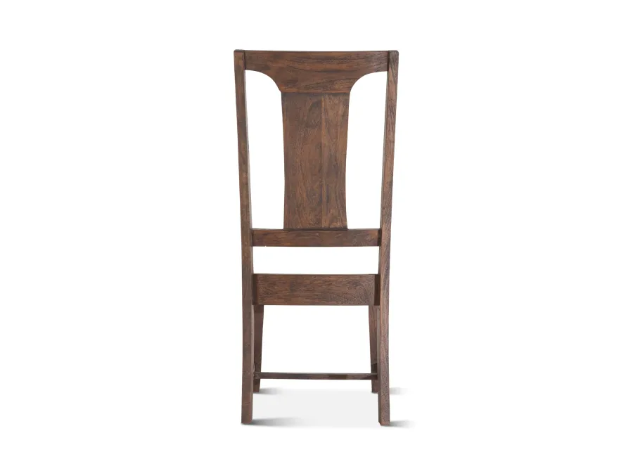 NIMES WEATHERED MANGO WOOD DINING CHAIRS SET OF 2