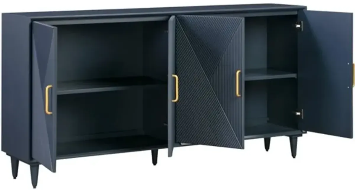 Crestview Arvada Dark Blue Sideboard