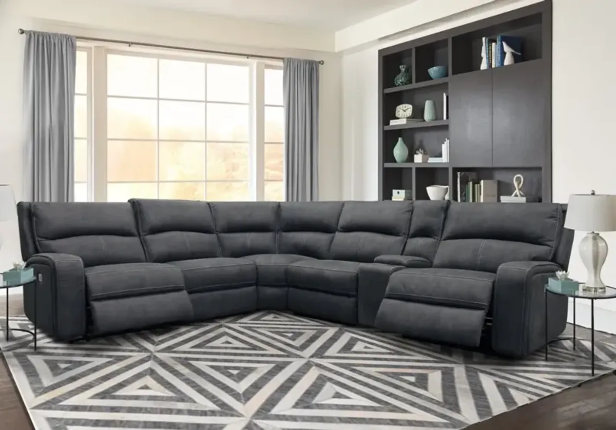 Parker House Polaris Collection 6-Piece Sectional in Slate Color