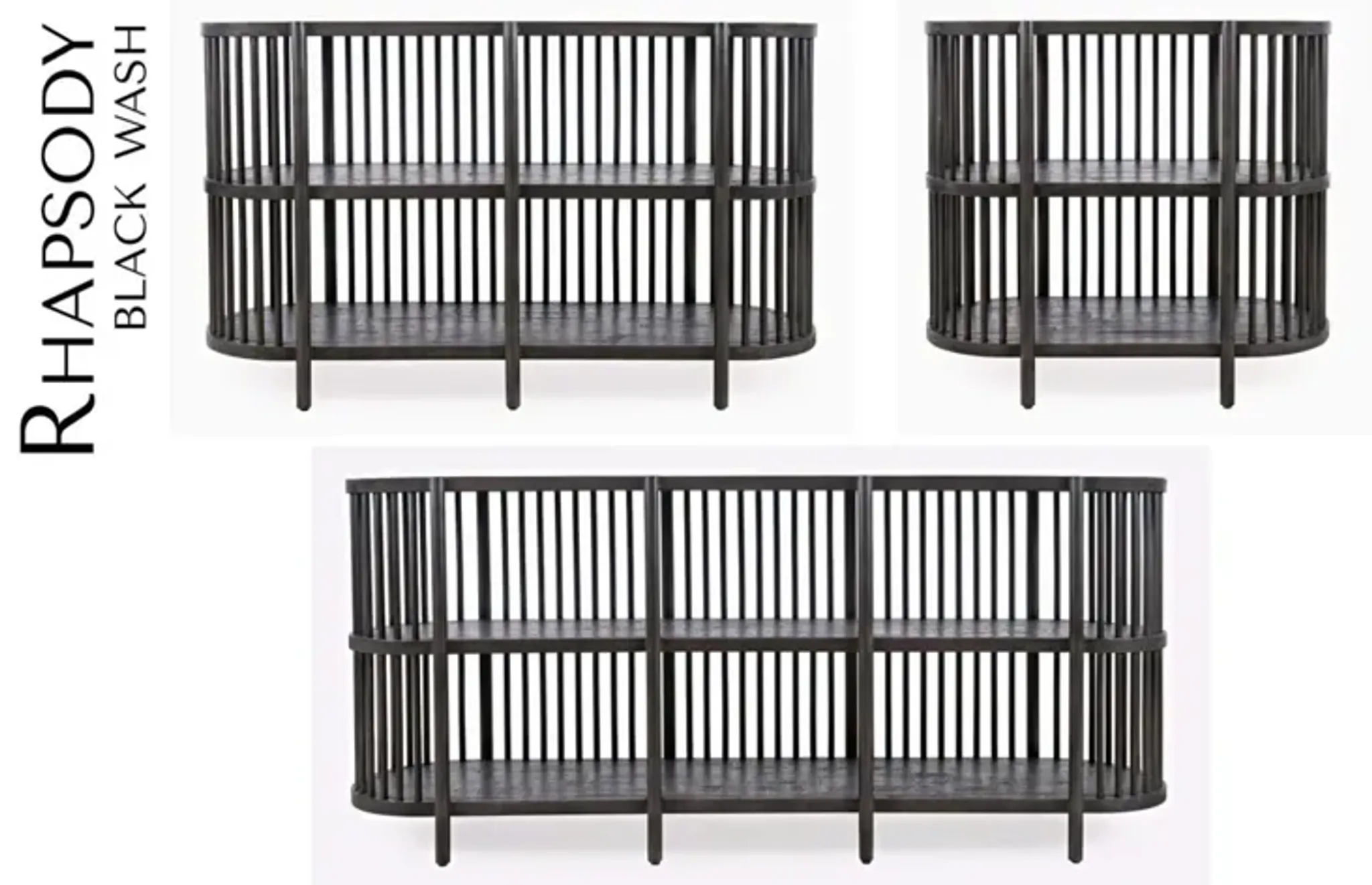 Jofran Rhapsody Black Wash 54 Inch Console Accent Table | Furniture.com