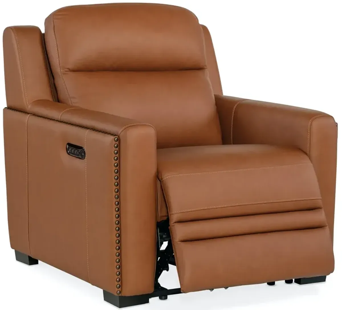 Hooker Furniture Mckinley Candid Spice Power Recliner Leather Chair with Power Headrest & Lumbar