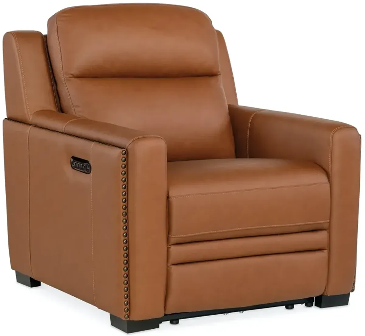 Hooker Furniture Mckinley Candid Spice Power Recliner Leather Chair with Power Headrest & Lumbar