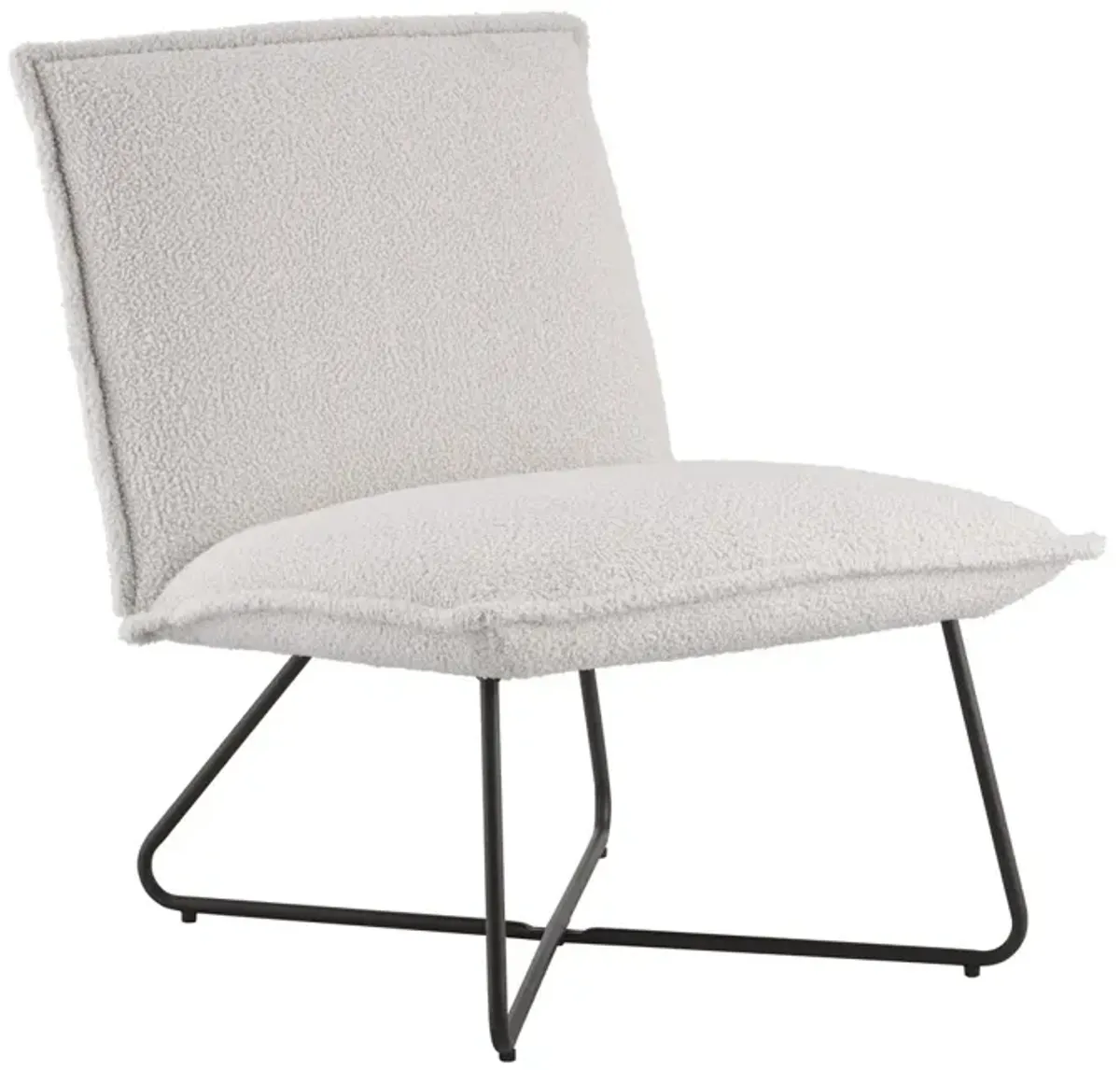 Linon Kelvin Sherpa Armless Chair