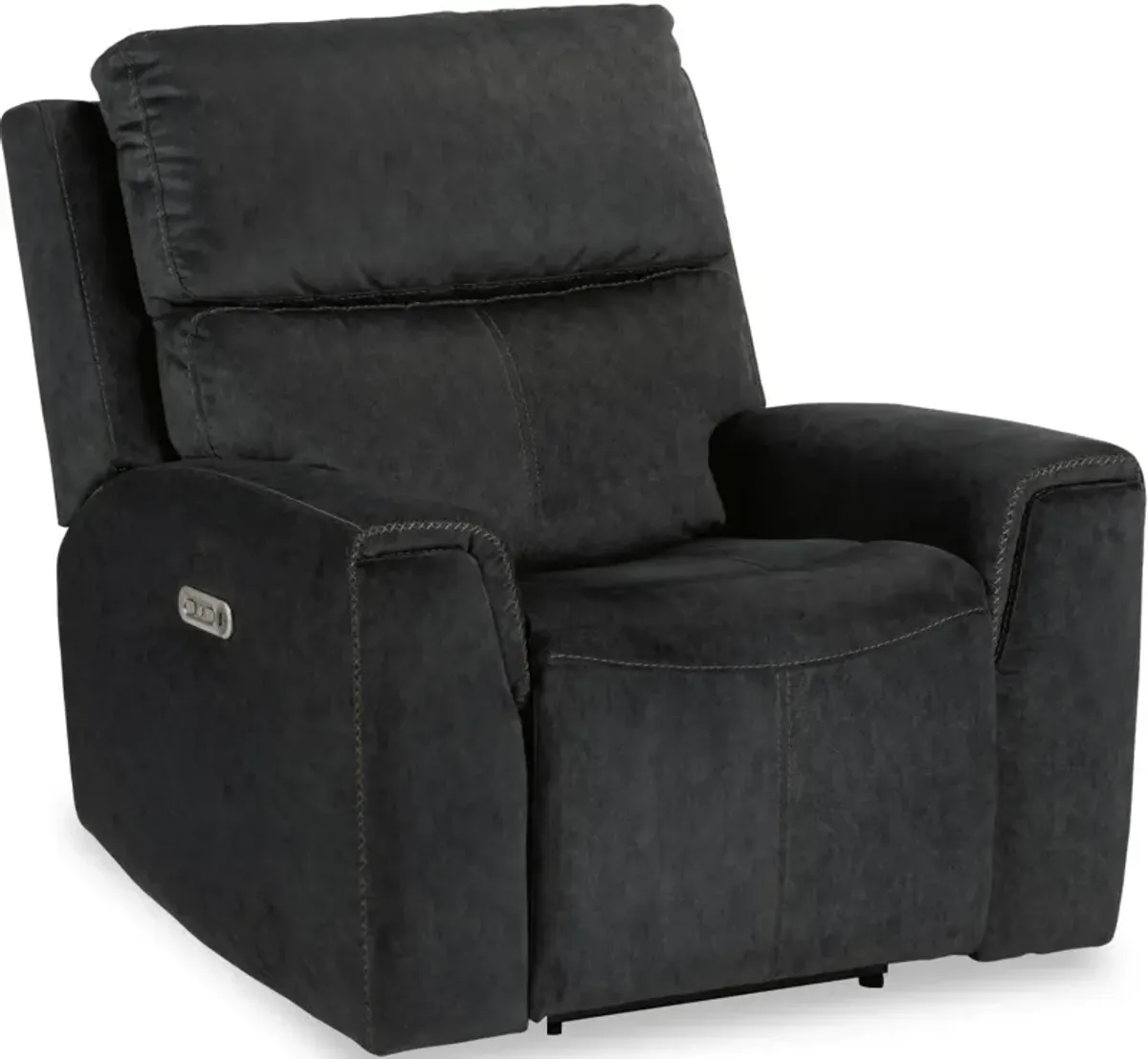 Flexsteel Jarvis Graphite Power Recliner with Power Headrest