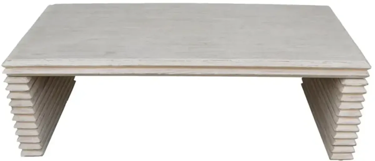 WHITE WASHED JASPER COFFEE TABLE