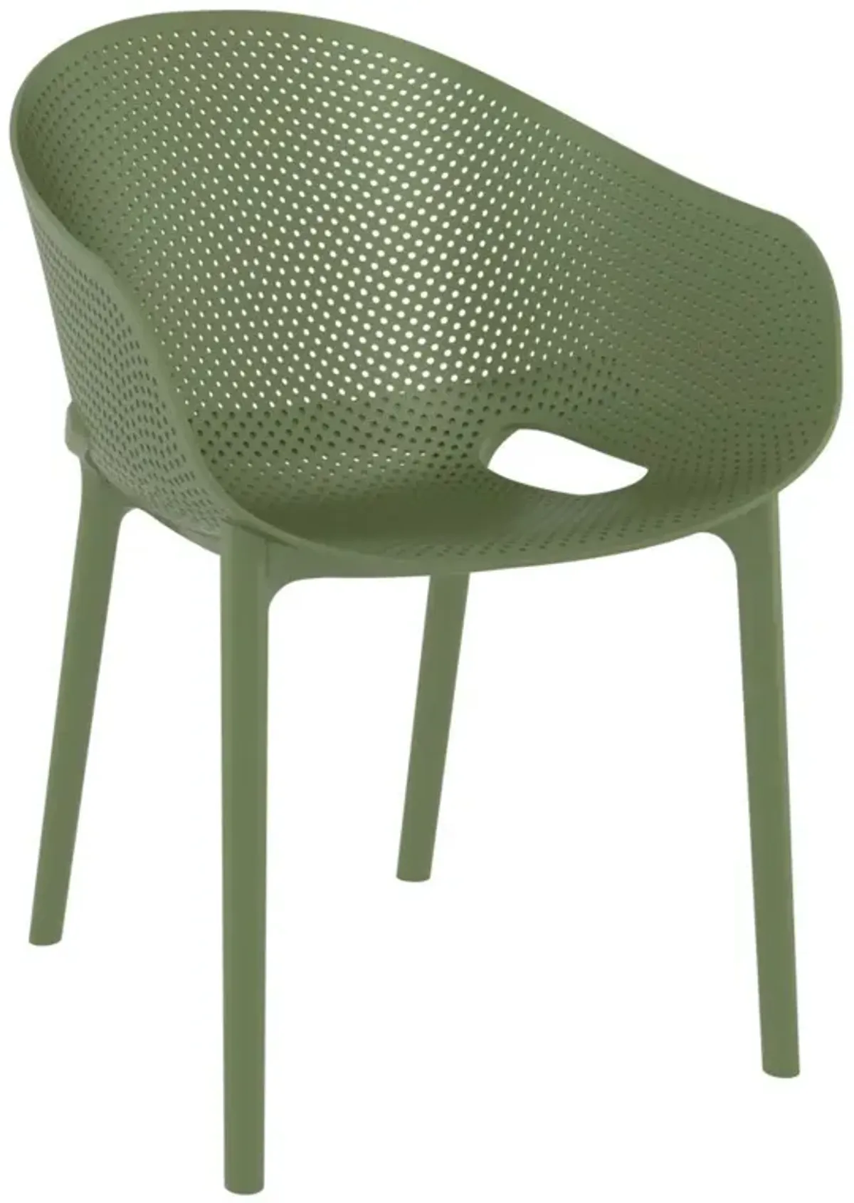 Compamia Sky Pro Stacking Dining Chair Olive Green