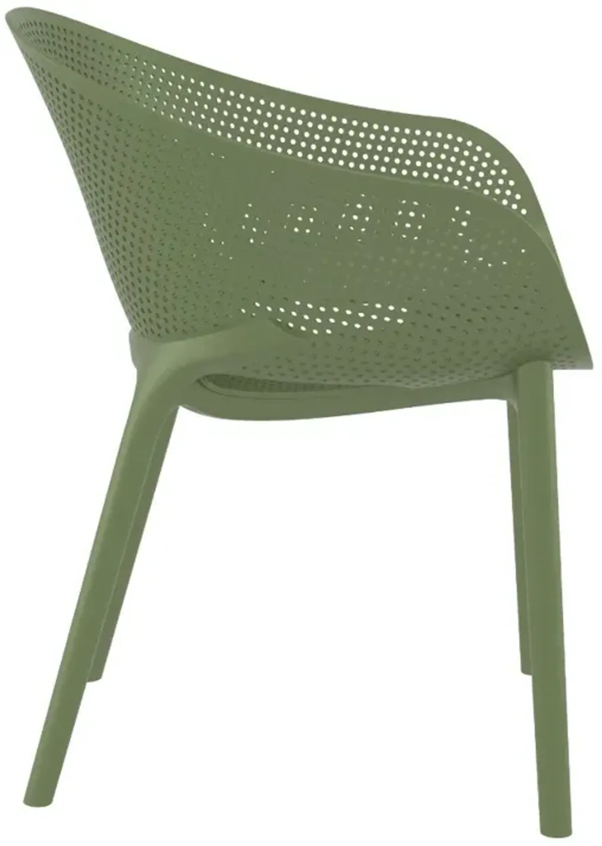 Compamia Sky Pro Stacking Dining Chair Olive Green