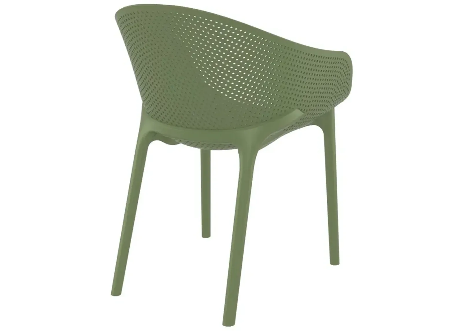 Compamia Sky Pro Stacking Dining Chair Olive Green