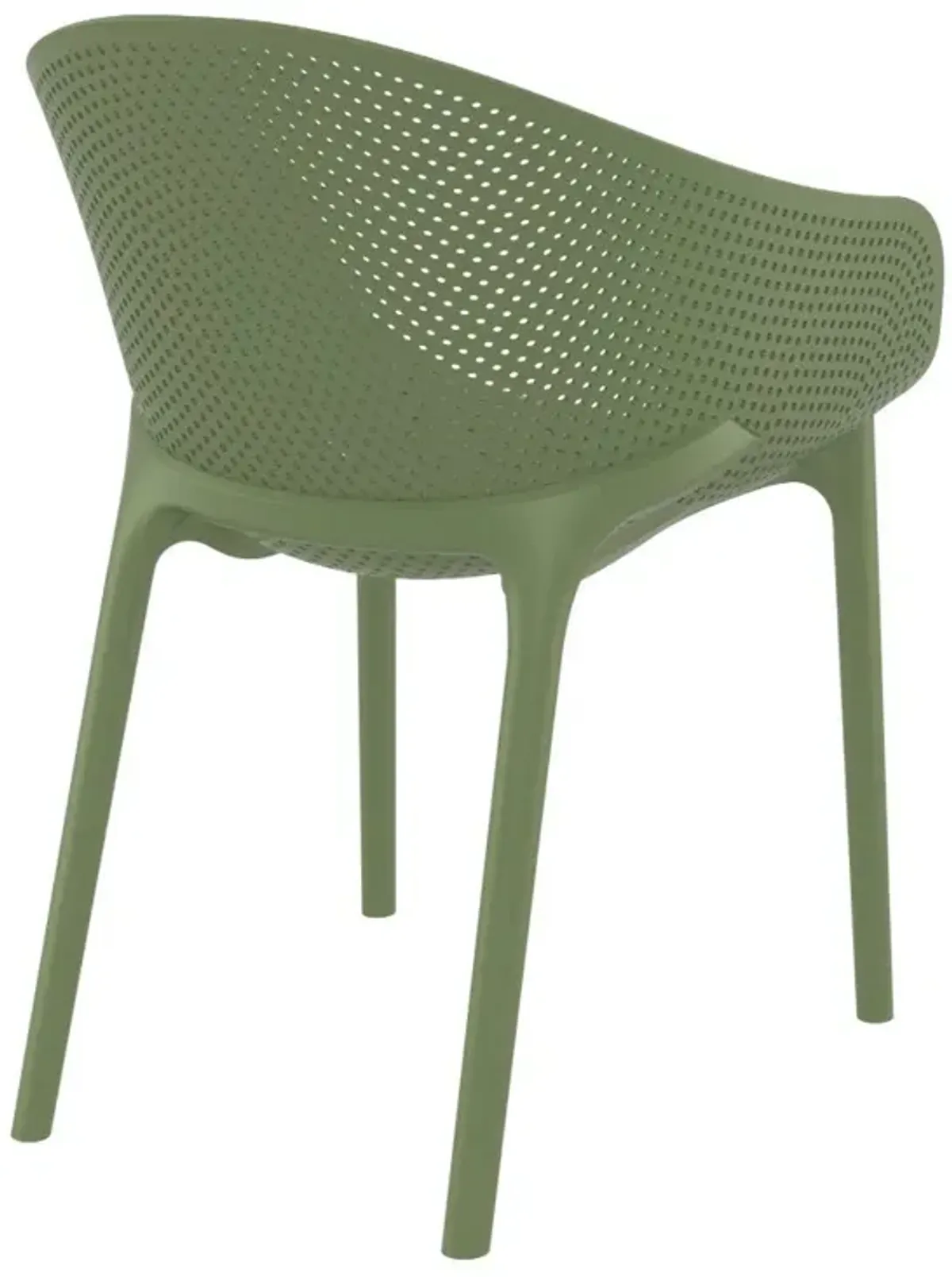 Compamia Sky Pro Stacking Dining Chair Olive Green