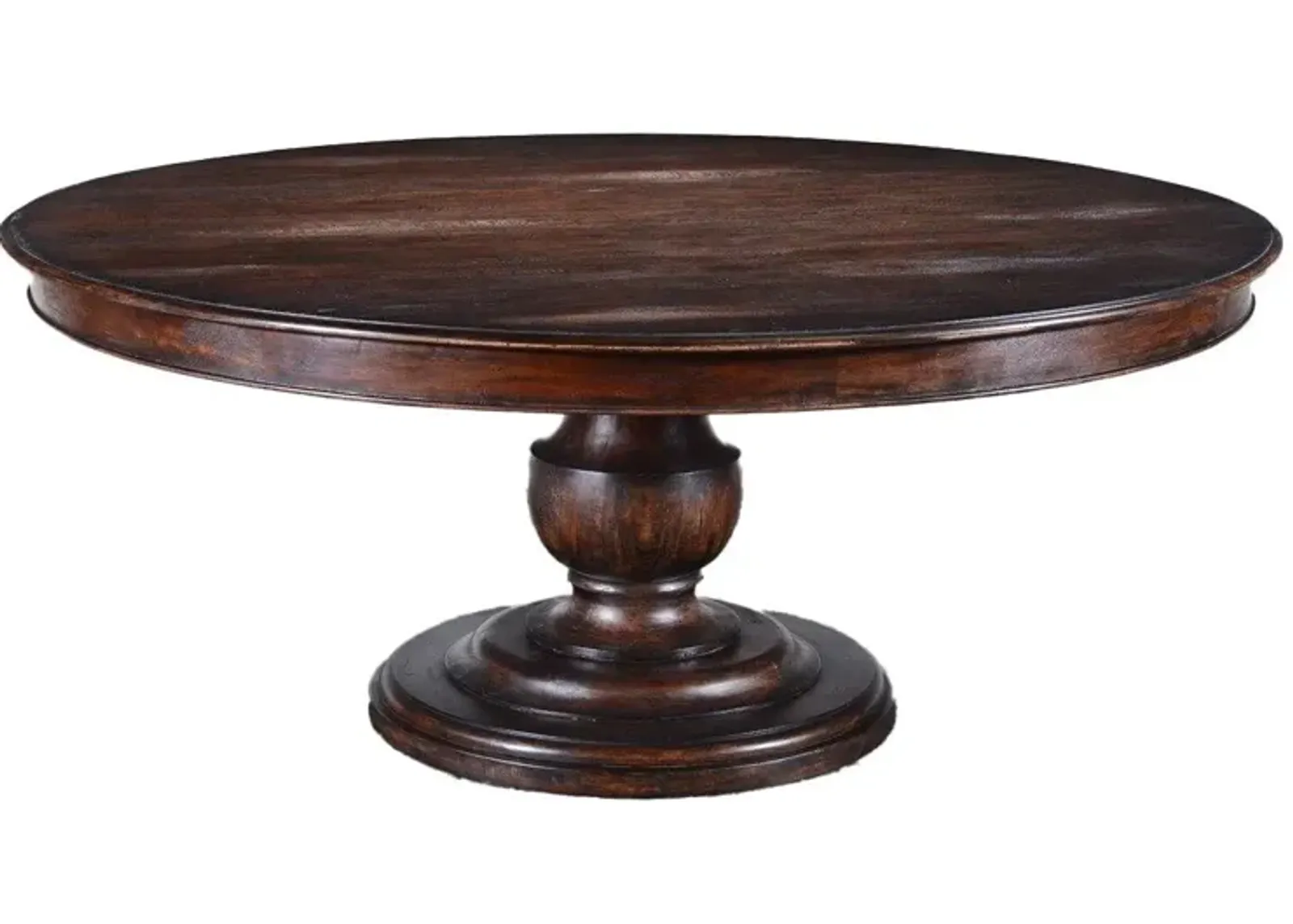 Noble Furniture Scottsdale 72 Inch Round Dining Table in a Distressed Rustic Pecan Finish