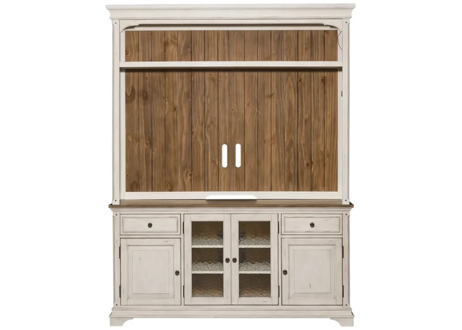 Liberty Furniture Morgan Creek Antique White Entertainment Center