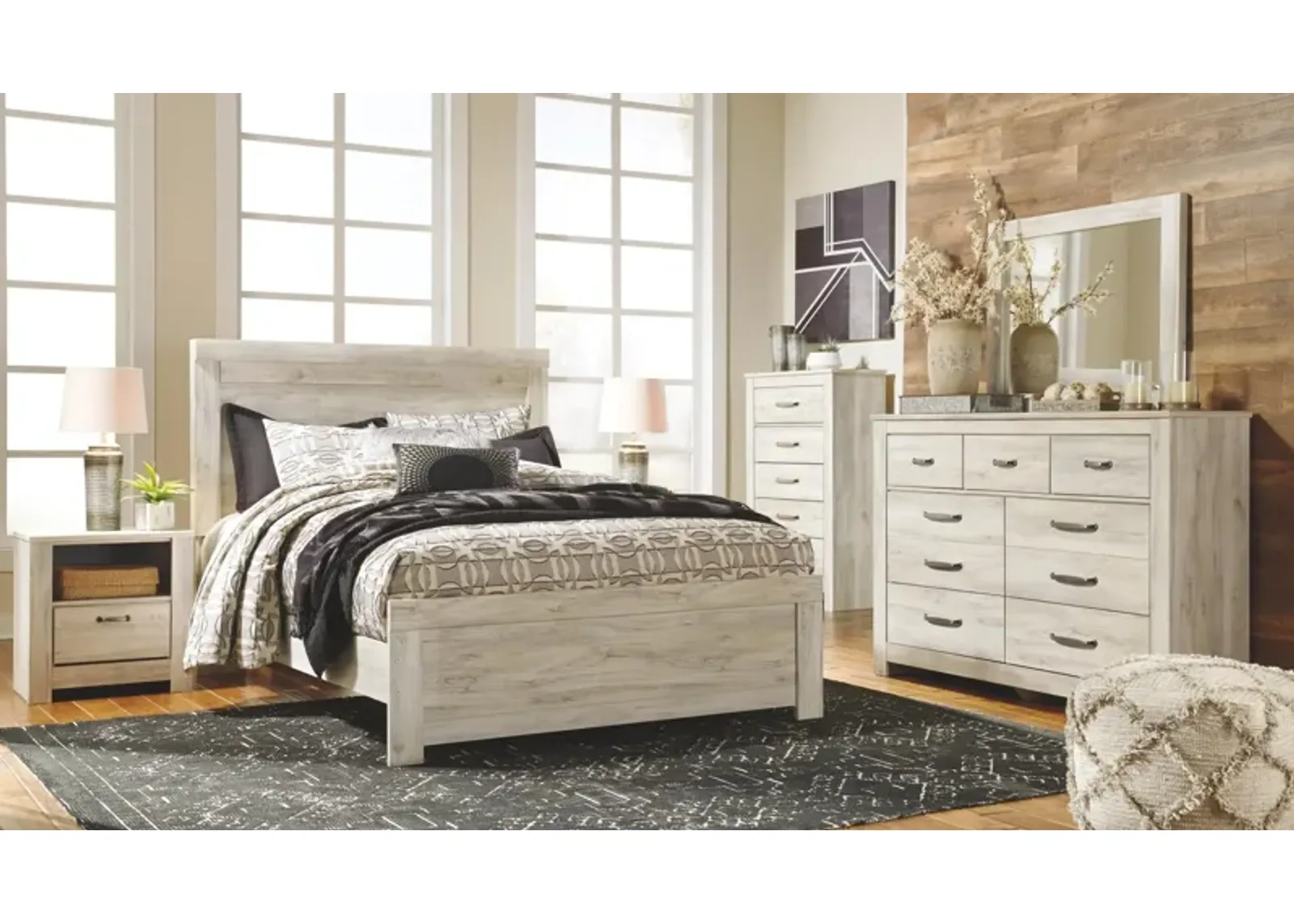 Ashley Bellaby Whitewash Queen Panel Bed