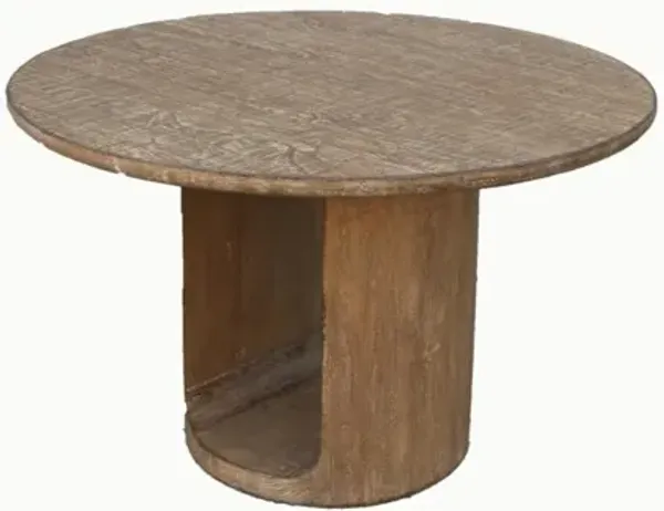 Nest Home Brook Iron/Antique Natural 48 Inch Round Dining Table