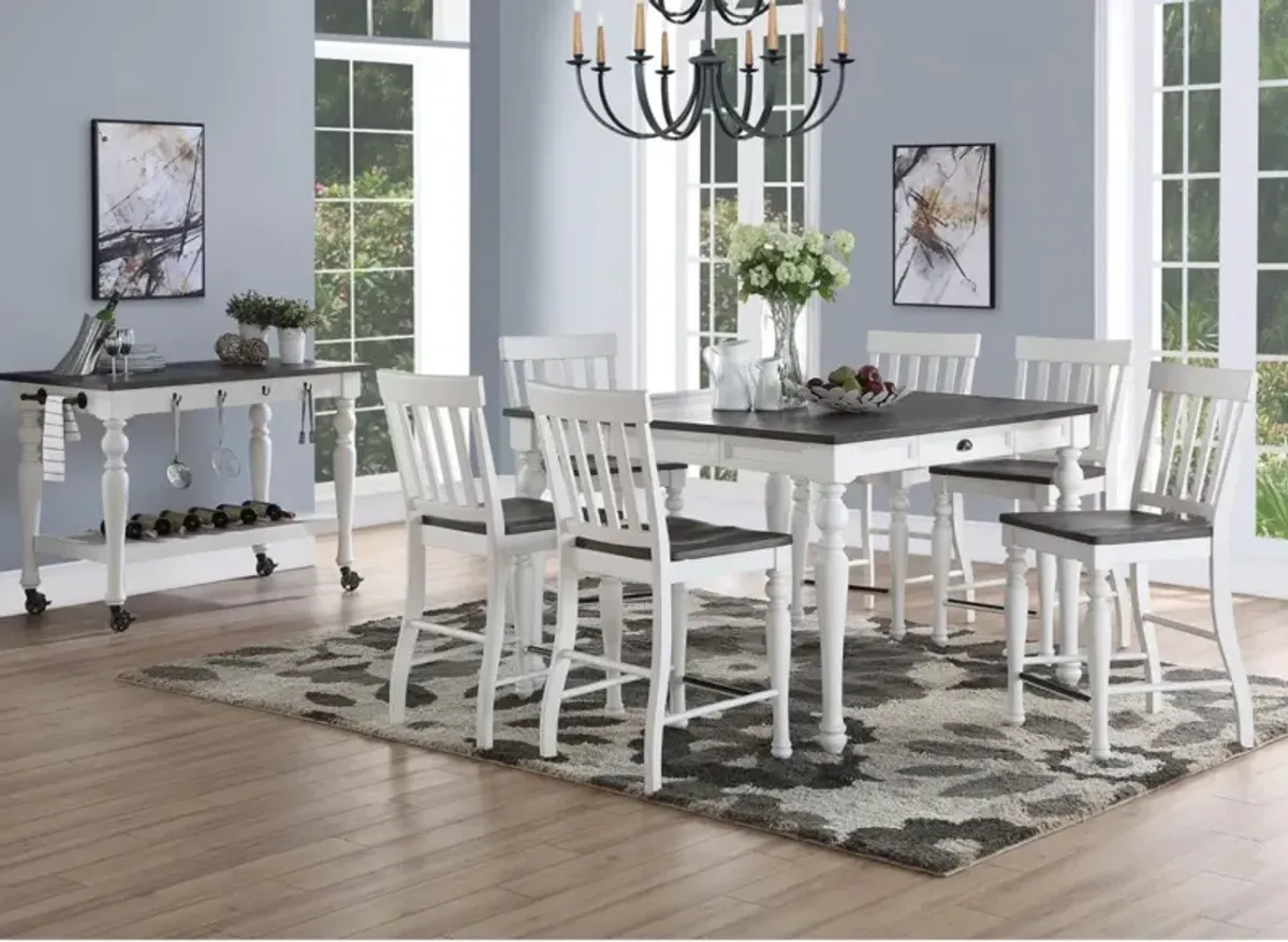Steve Silver Rectangle 5-Piece Joanna Counter-Height Table & 4 Counter Chairs