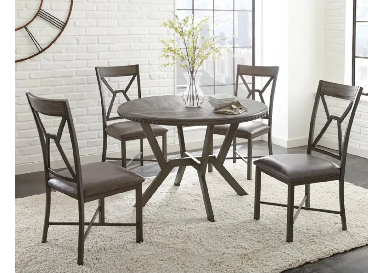 Steve Silver 5-Piece Alamo Table & 4 Side Chairs