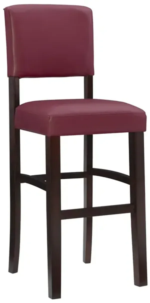 Linon Monaco Bar Stool Dark Red