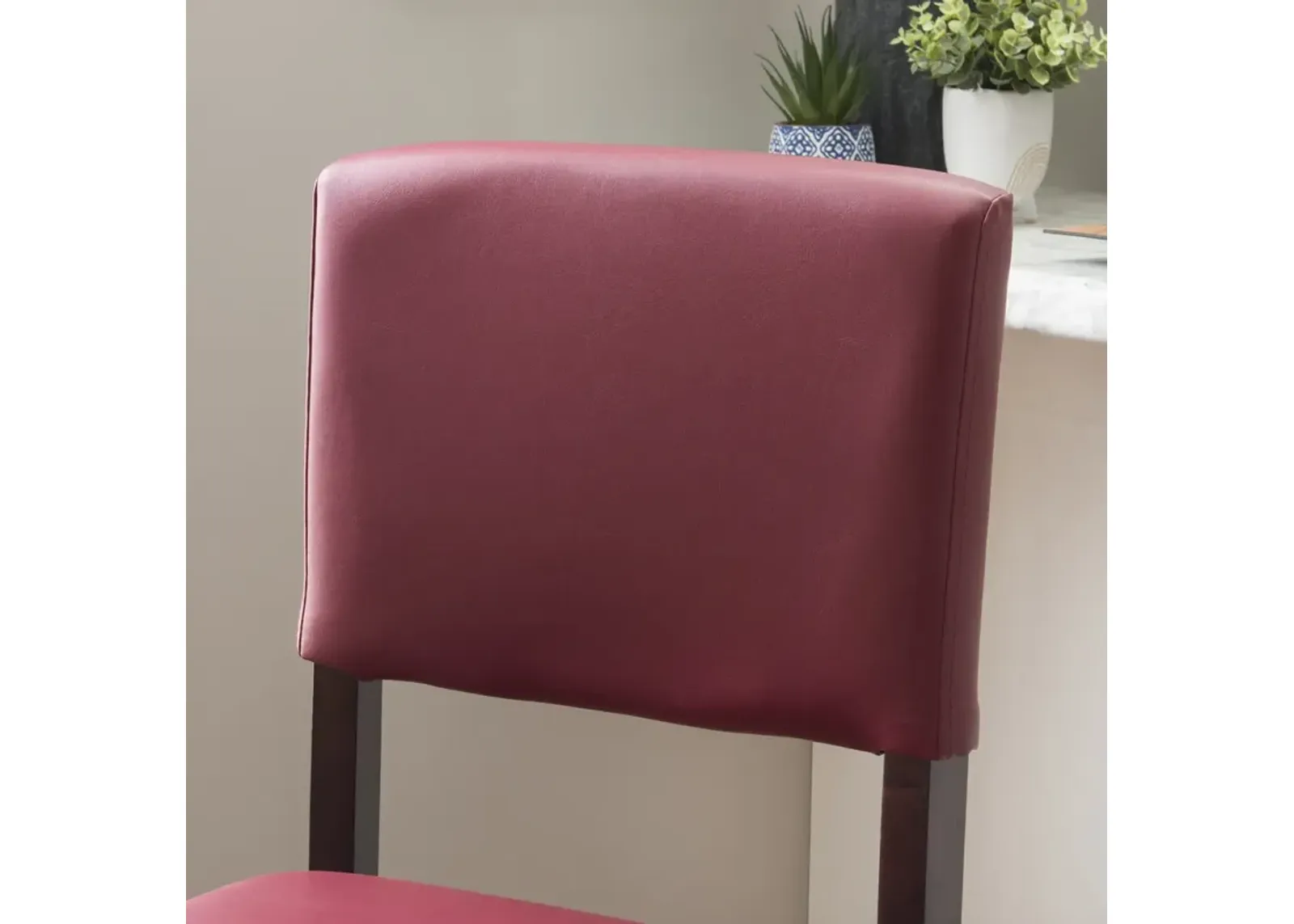 Linon Monaco Bar Stool Dark Red