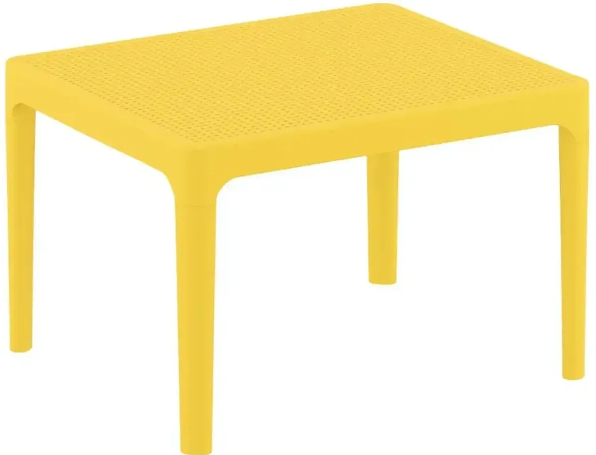 Compamia 24 Inch Outdoor Sky Side Table Yellow