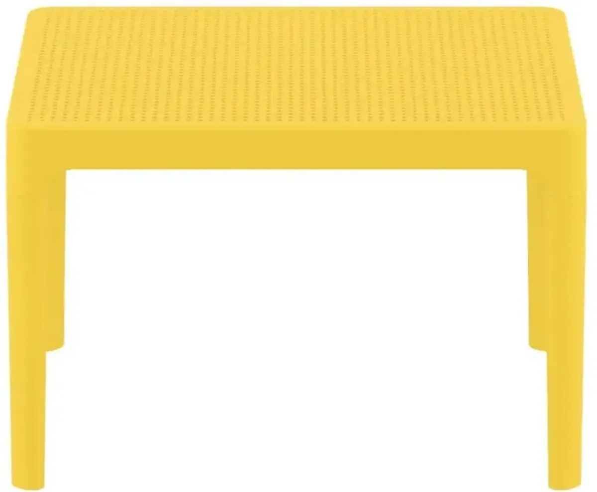 Compamia 24 Inch Outdoor Sky Side Table Yellow