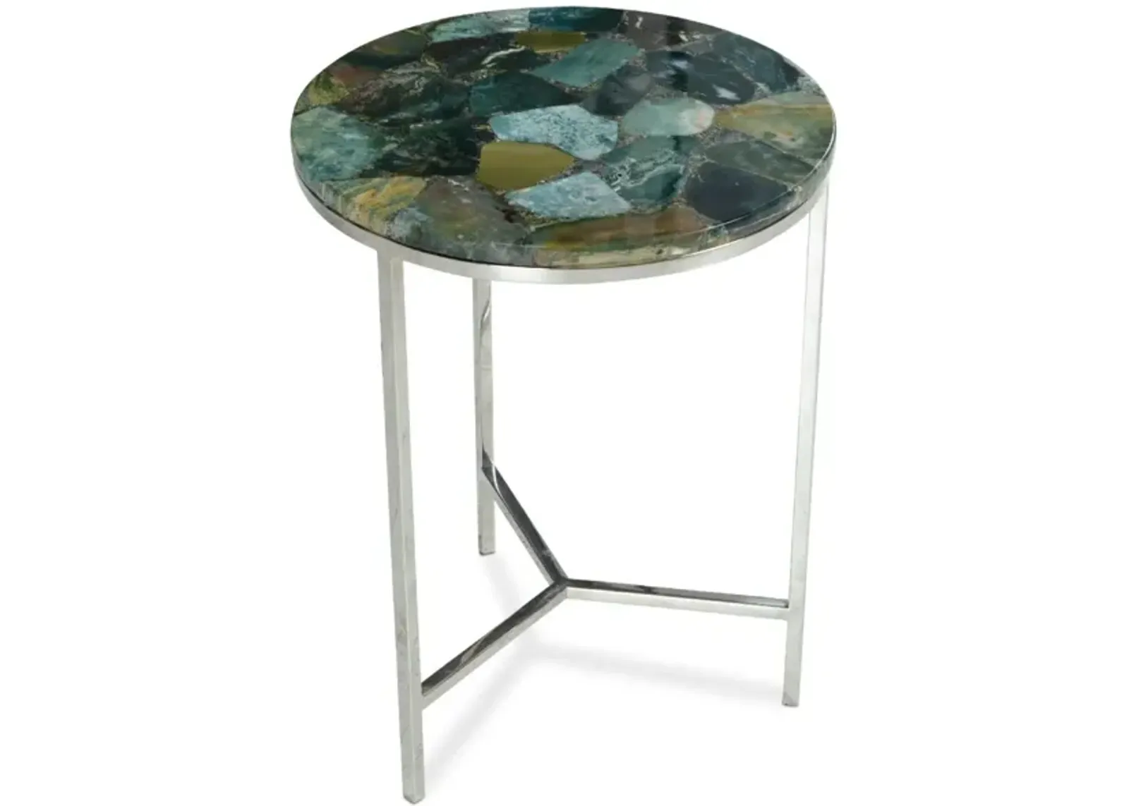 Steve Silver Foster Green Jasper Top Chairside Table