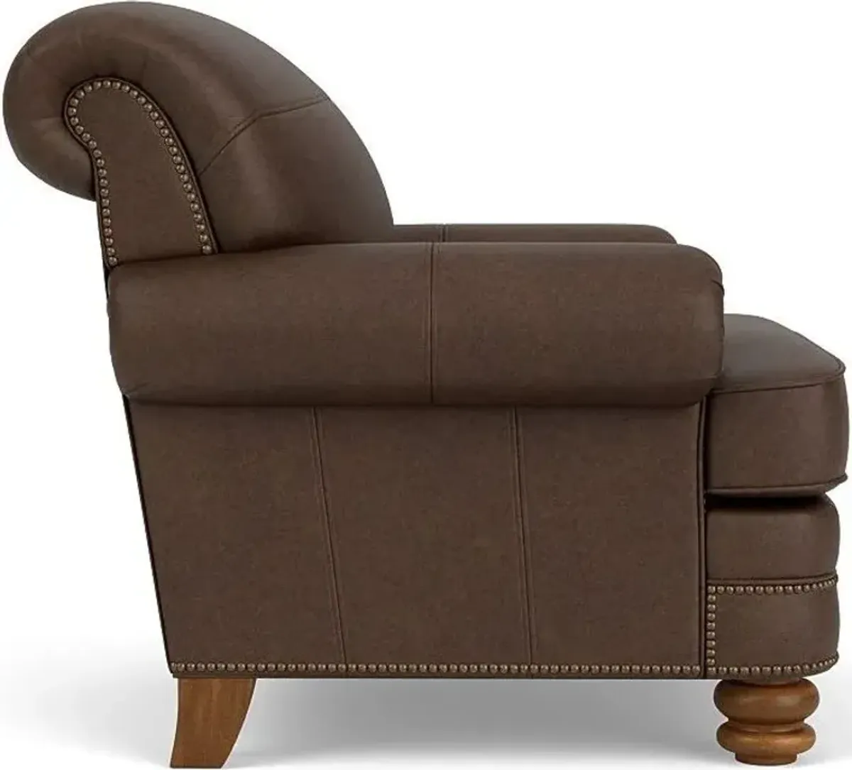 Flexsteel Bay Bridge Brown Traditional Leather Chair